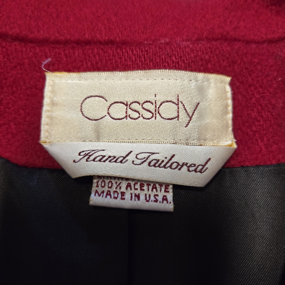 Elegant Red Women's Coat - Picture 6 of 12